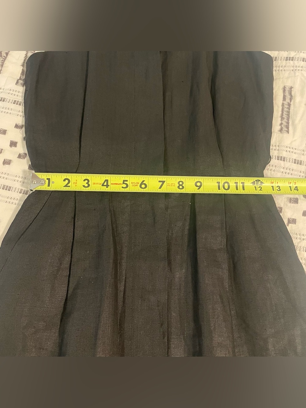 Vintage Anne Klein Sleeveless Black Linen Open Back Dress - Picture 4 of 6